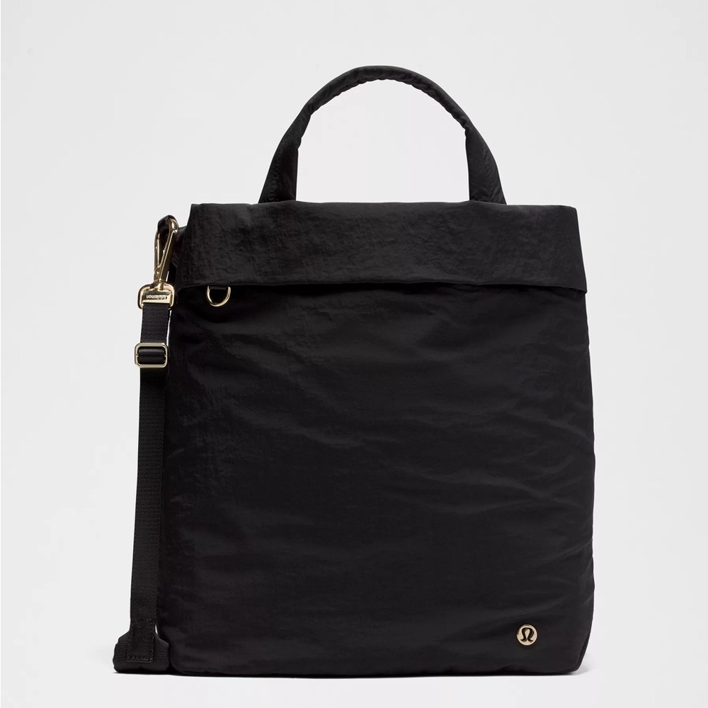 lululemon athletica Black Convertible Duffel Tote with Shoulder Strap